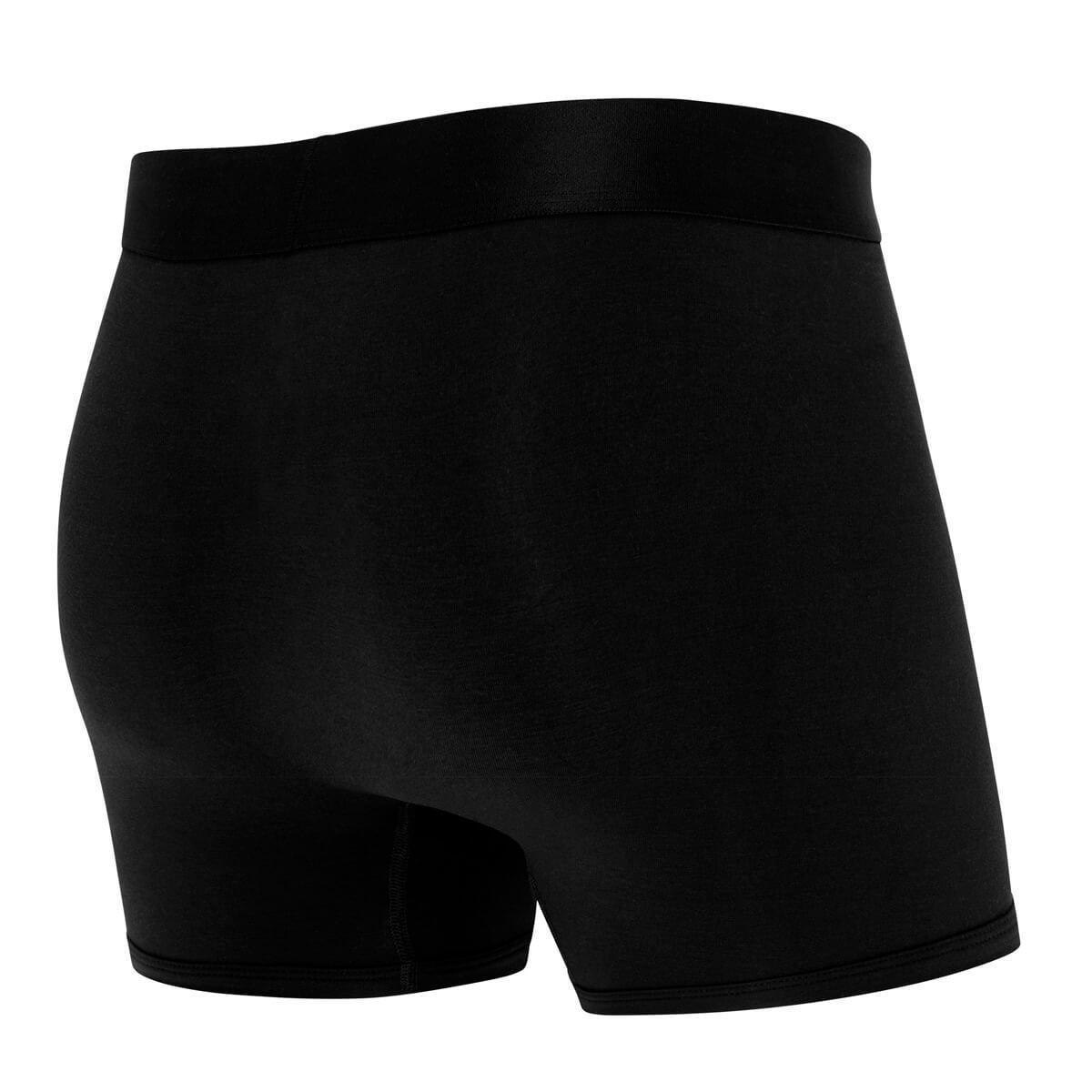 $27 Hanes Underwear Men's Black Logo Platinum Flex Fit 2-Pack Trunks Size S