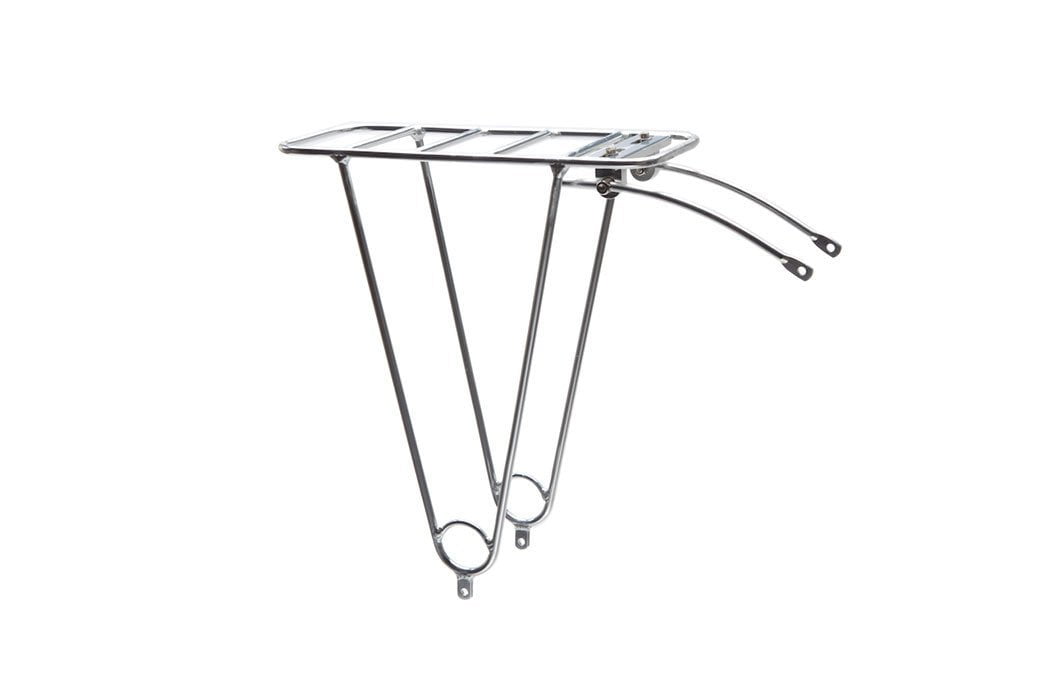 silver bike rack