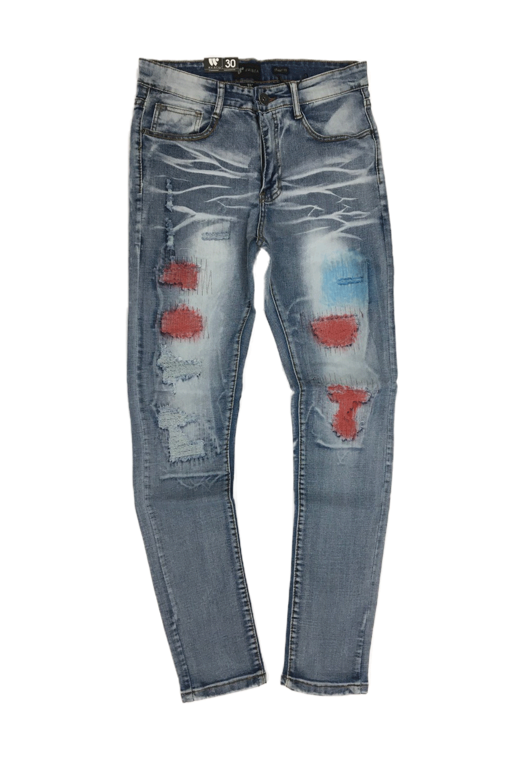 Waimea Patch Color Blue Wash Men Skinny Fit Jeans M5151D – Last Stop ...