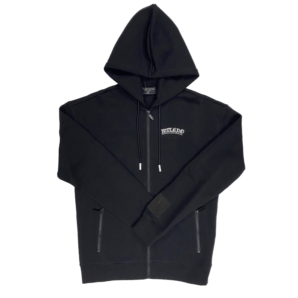 Roberto Vino Milano Full Zipper Black Men Hoodie RVHO14 – Last Stop ...