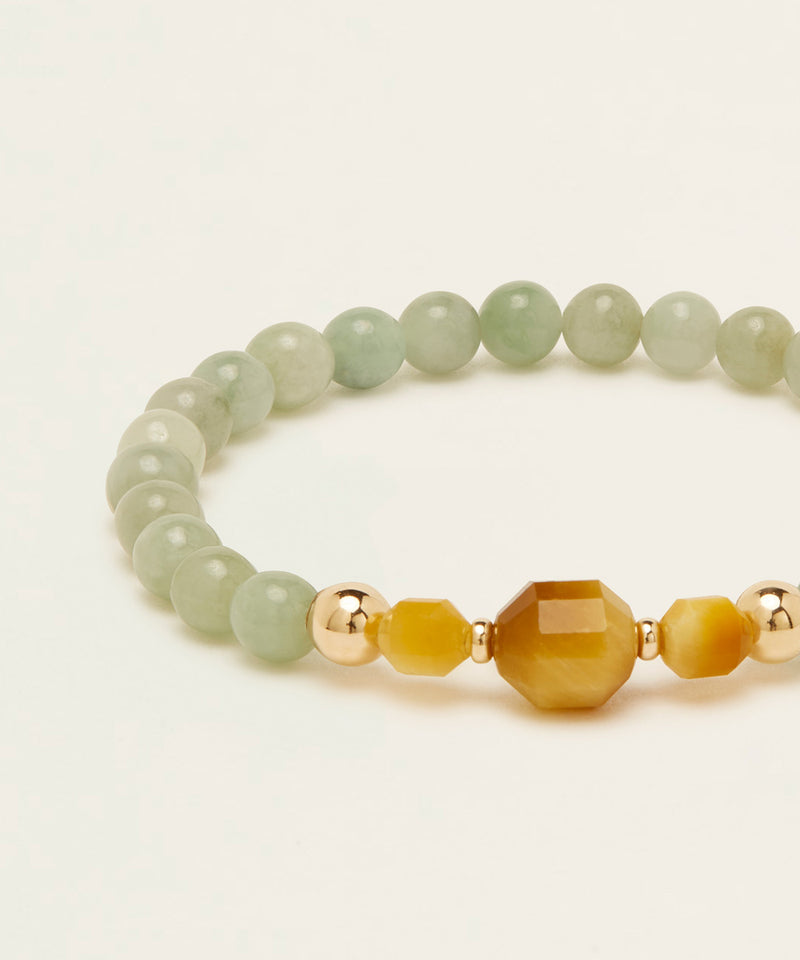 jade and tiger's eye bracelet