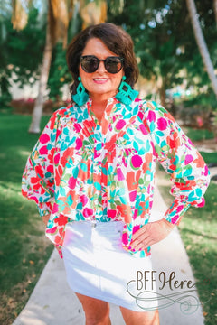 PREORDER-Katie Button Up Blouse by Jess Lea (Ships Beginning of June)