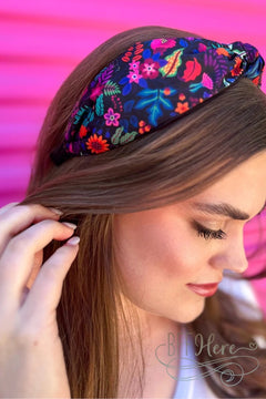 PREORDER: Fiesta Time Floral Headband / Black by Jess Lea (Ships Beginning of June)