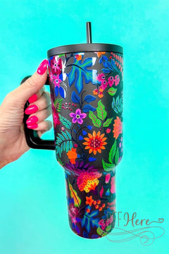PREORDER: Fiesta Time Tumbler Cup / Black by Jess Lea (Ships Beginning of June)