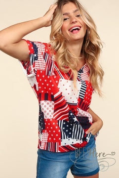 Star Spangled Patchwork Top