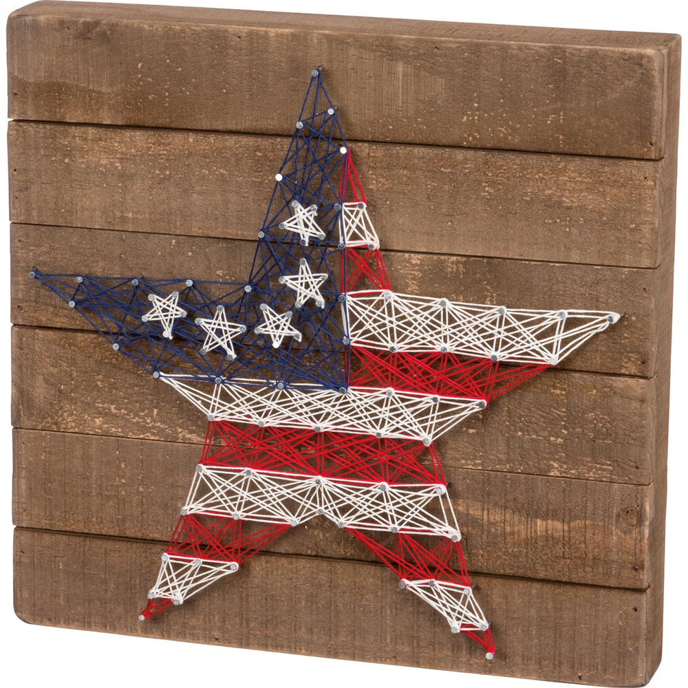 home of the free because of the brave string art