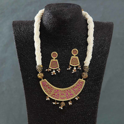 designer pearl jewellery set