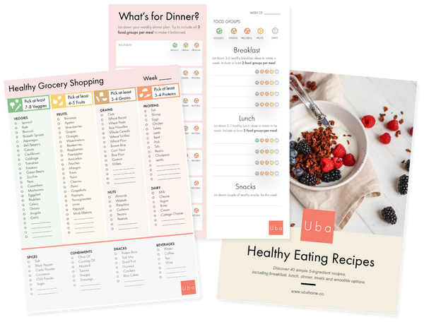 3 free healthy guides meal planner grocery shopping list and 40 easy recipes