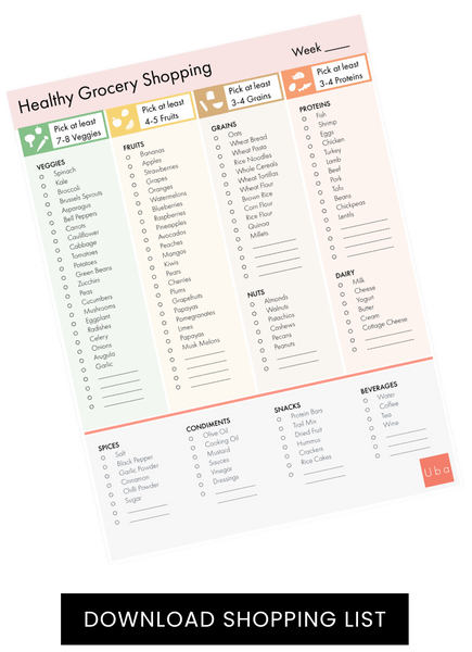 healthy grocery shopping list
