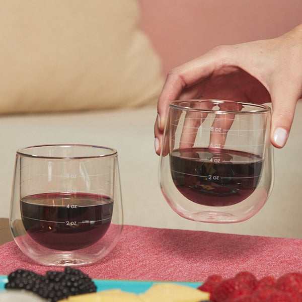 portion control glasses with red wine