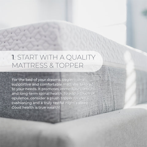 Step 1: Start with a quality mattress & topper​