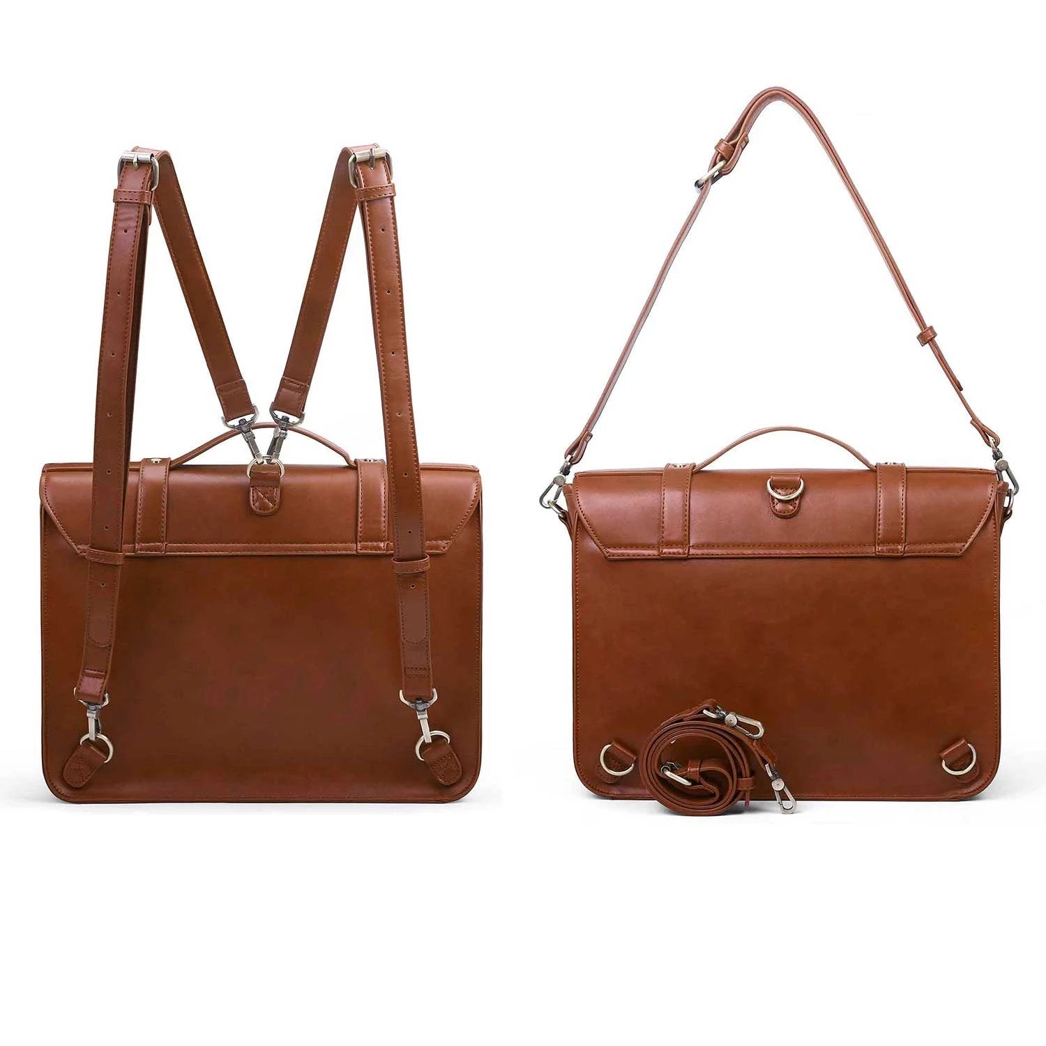 ECOSUSI Vegan Leather Floral Pattern Laptop Bag / Briefcase / Backpack ...