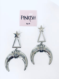Crescent Star Moon Gold / Silver Pendants Earrings