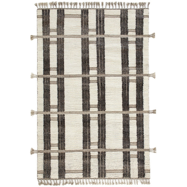 Cowan Ivory/Grey Tufted Wool Rug - Home Smith