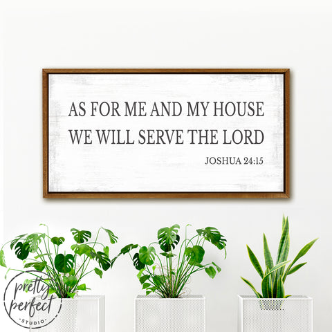 We will serve the Lord Bible Scripture Canvas