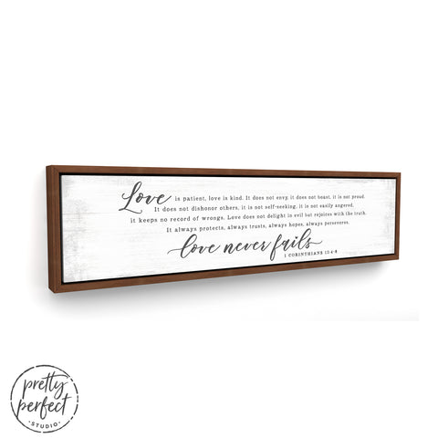 Love is Patient, bible verse canvas