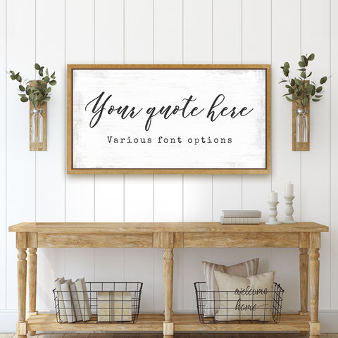 Custom Quote Wall Art Canvas, Personalized Canvas