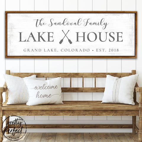 Lake House Established Date Customized Wall Art - Pretty Perfect Studio