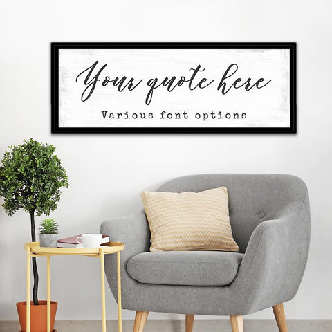 Custom Canvas Wall Art With Your Choice of Text - Pretty Perfect Studio