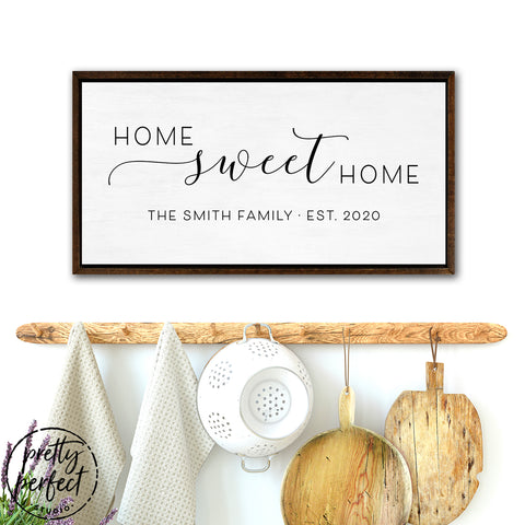 Home Sweet Home Sign Customized Wall Art - Pretty Perfect Studio