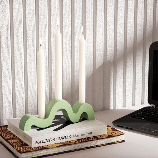 3 Hole Arched Taper Candle Holder