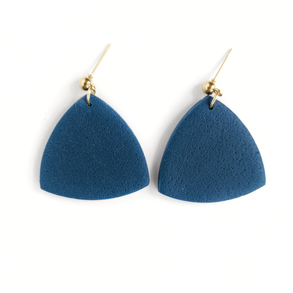 The minimalist - medium triangle earring with stainless steel ball stud