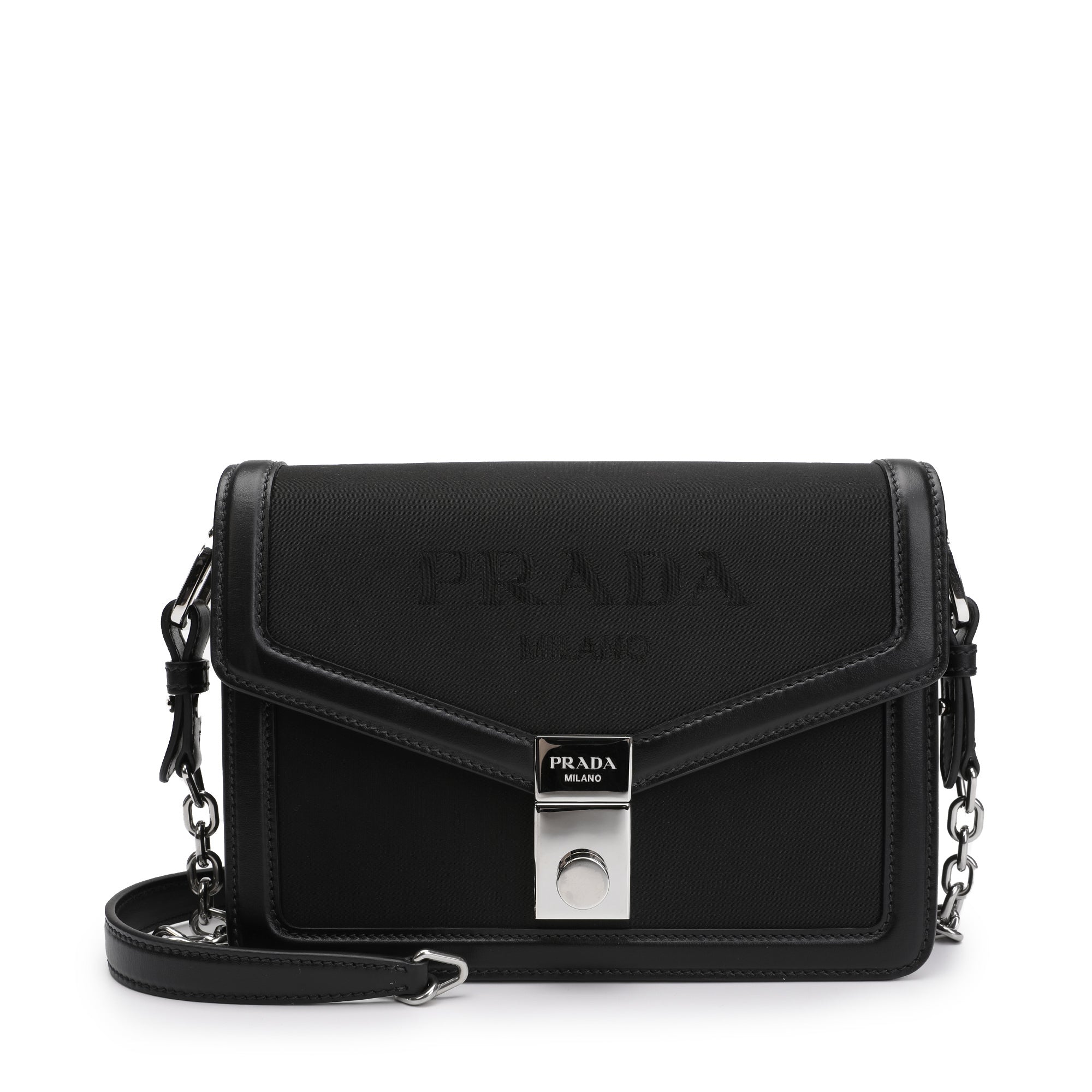 Prada Logo Embossed Crossbody Bag – La Mode