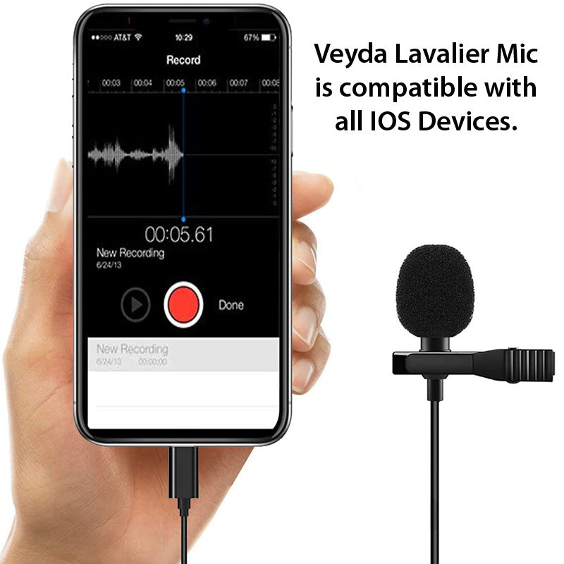 tarief Gelukkig is dat Mediaan iPHONE LAVALIER MICROPHONE Lightning Cable Mic Plug Play Connection -  CamCaddie.com