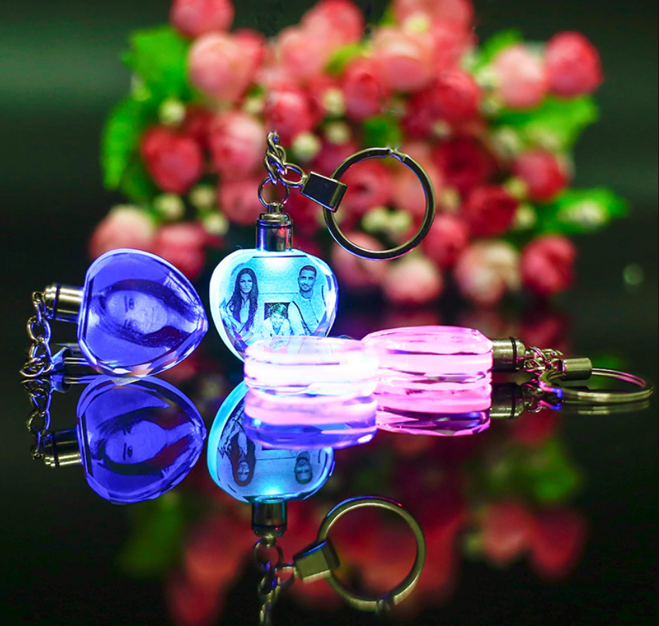 Personalized Crystal Keychain With Photos- Adorable Colorful Keychain Gifts