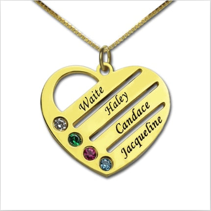 Mothers Birthstone Necklace- Gifts For New Mom