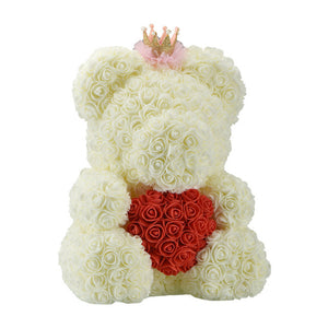 valentines romance rose bear