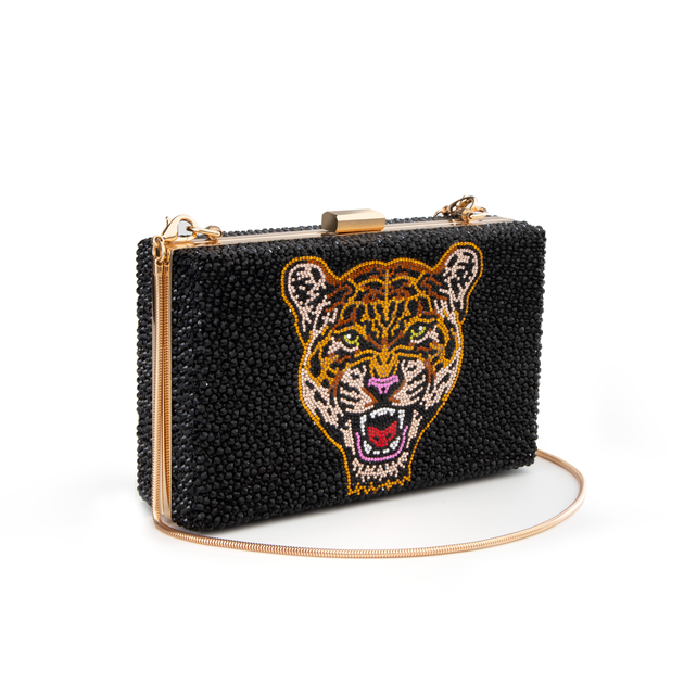 Rhinestone Tiger Clutch – Americano Crystals