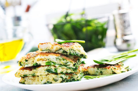 baby spinach omelette