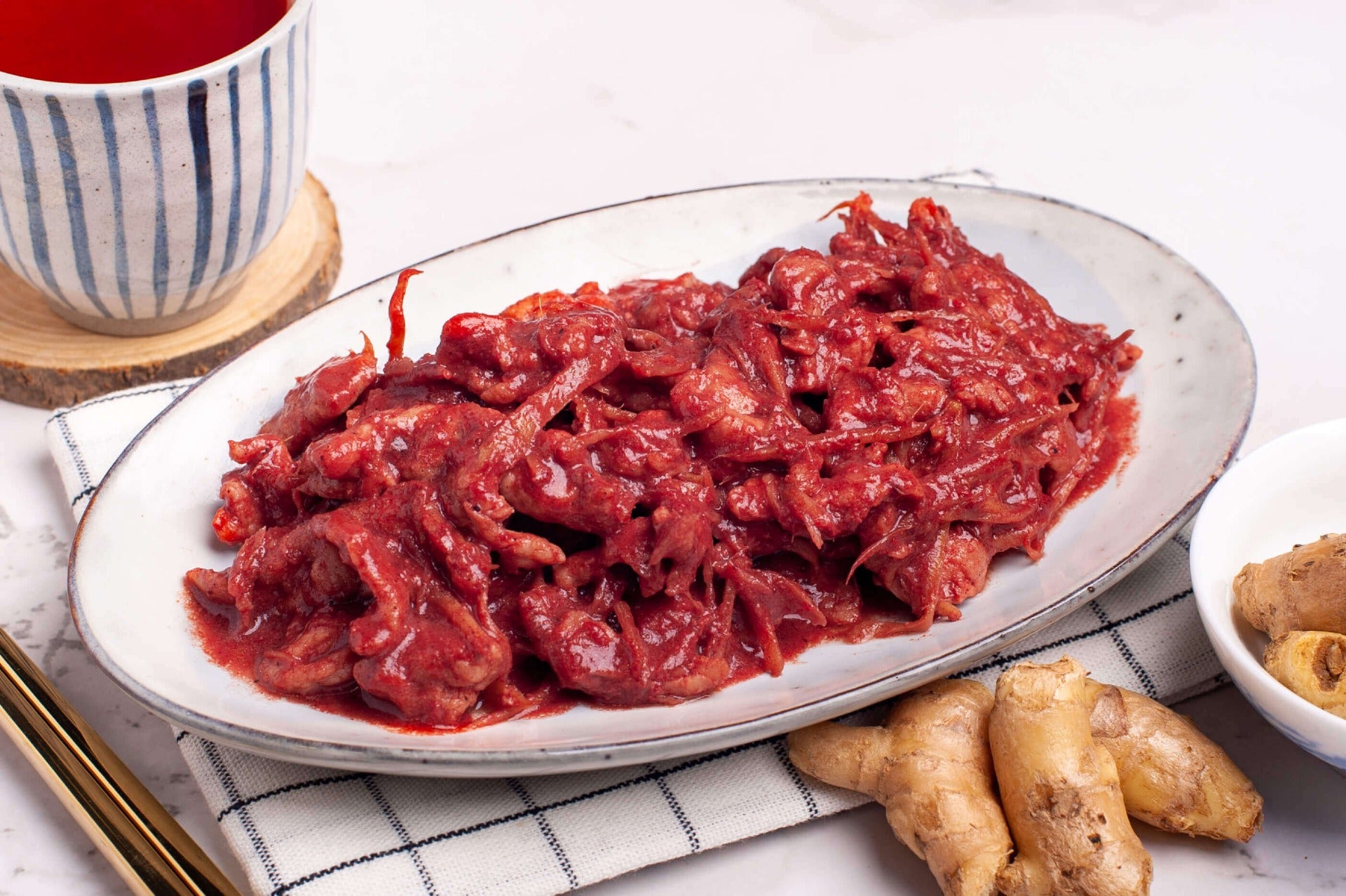 traditional confinement fuzhou red glutinous rice wine pork that will warm your body after childbirth