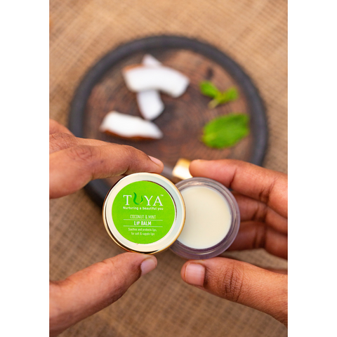 Coconut and mint lip balm