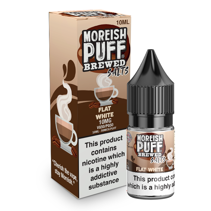 Moreish Puff Flat White Brewed 10ml Nic Salt - Moreish Puff product image