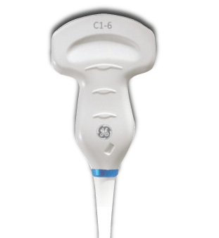 GE C1-6-D curved array ultrasound probe