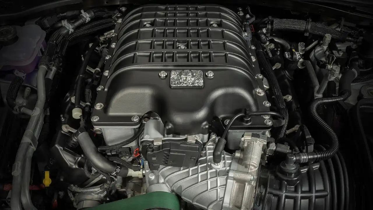 The engine of the Dodge Challenger SRT Demon 170