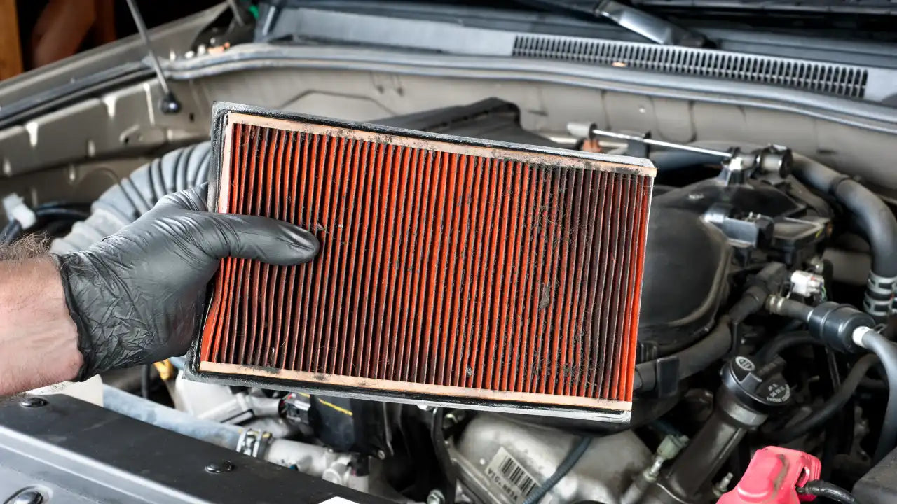 Dirty car air filter