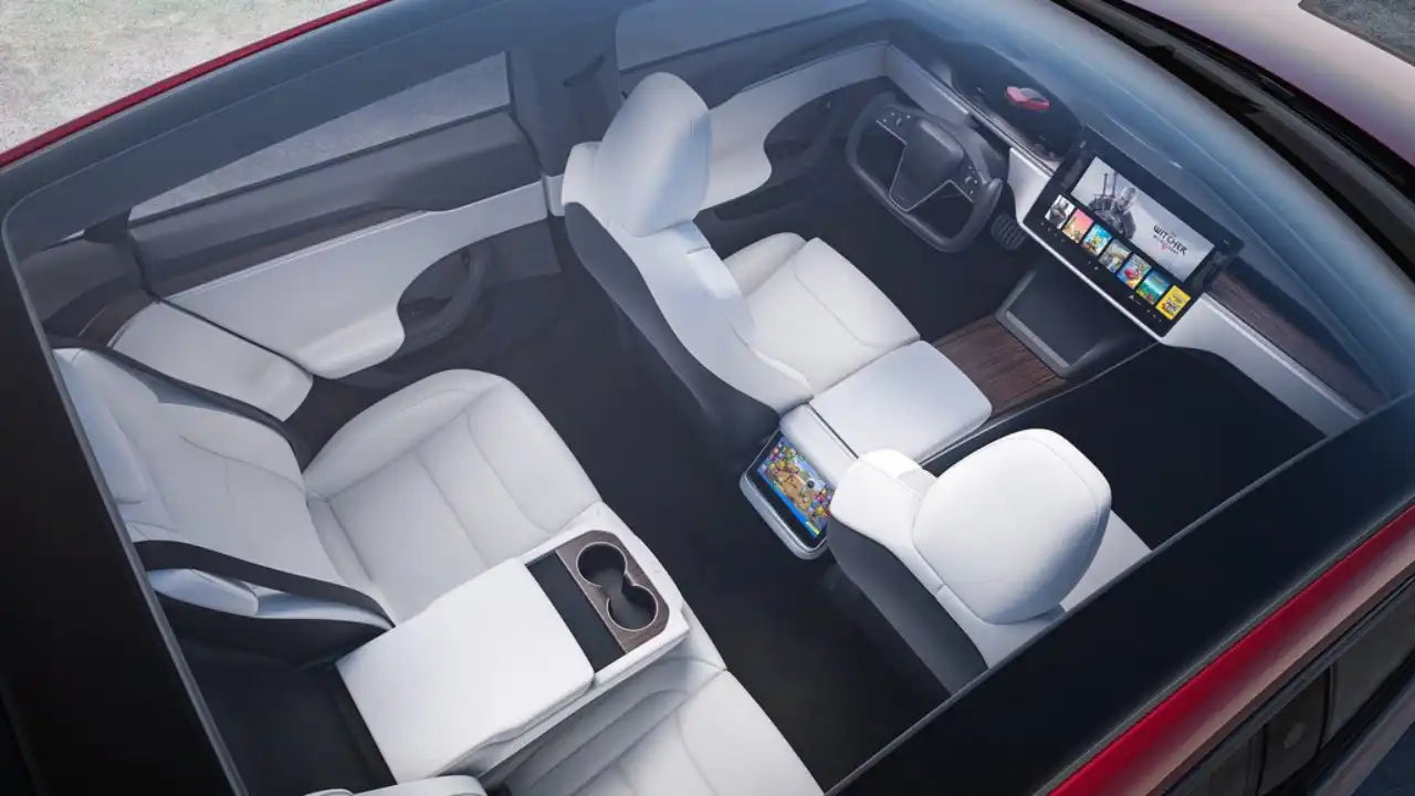 The interior design of Tesla Model S