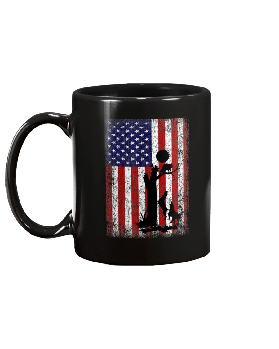 Download Patriotic Coon Hunting Dogs American Flag Mug | ATMTEE