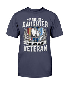 Proud Daughter Of A Korean War Veteran Military Family Gift T-Shirt - ATMTEE