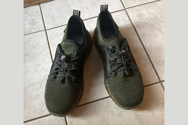 A satisfied customer sent an image of a Ryder Green Indestructible Shoes.