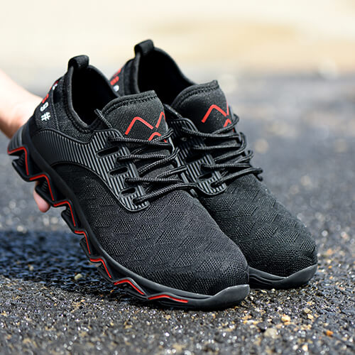 Ziczac Black Red - Indestructible Shoes
