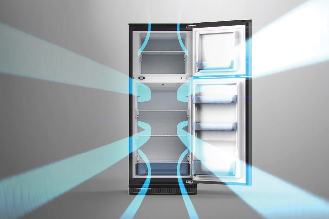 Furrion Arctic RV fridge diagram of cooling and space