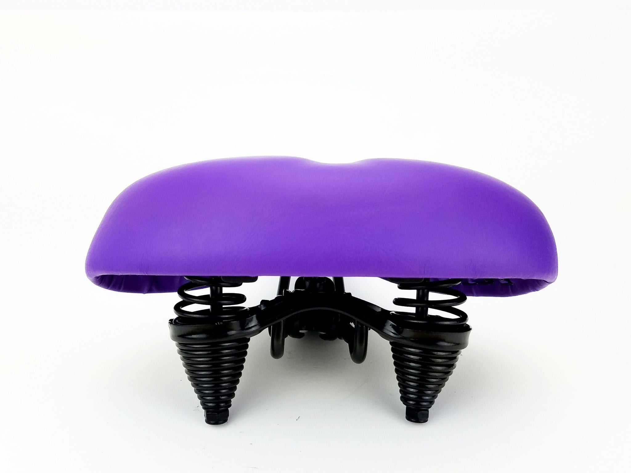 purple bike saddle