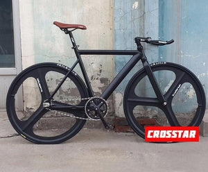 Fixed Gear Bike | Black Tri Spoke