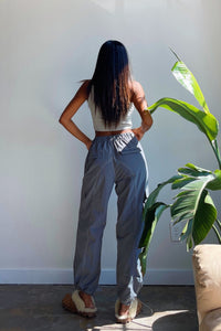 Lydia Contrast Seam Parachute Pants