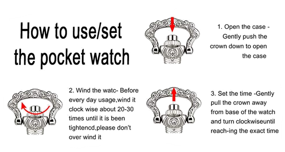 how to use my mechanical pocket watch