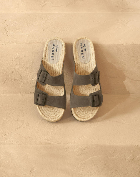 Manebí­ | Nordic Sandals - Hamptons - Carbon Grey